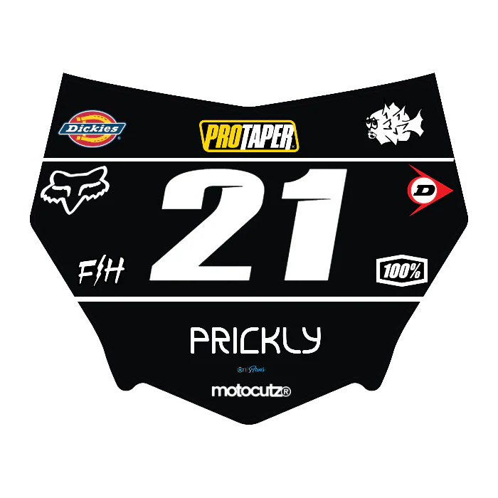 CUSTOM MOTOCUTZ FRONT PLATE DECAL