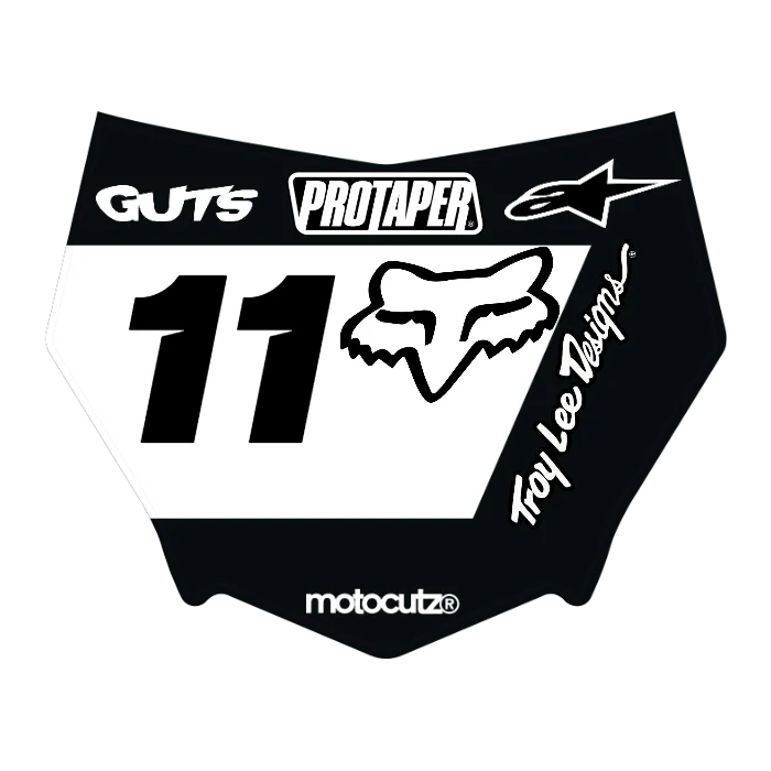 CUSTOM MOTOCUTZ FRONT PLATE DECAL
