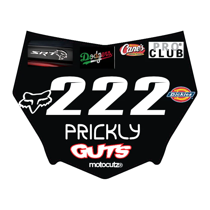CUSTOM MOTOCUTZ FRONT PLATE DECAL