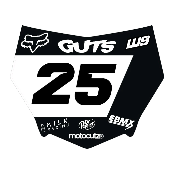 CUSTOM MOTOCUTZ FRONT PLATE DECAL