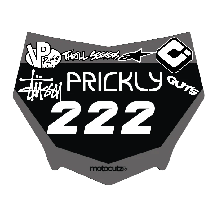 CUSTOM MOTOCUTZ FRONT PLATE DECAL