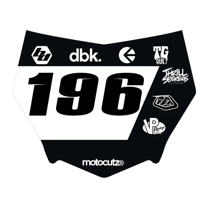 CUSTOM MOTOCUTZ FRONT PLATE DECAL