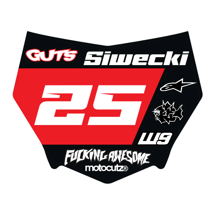 CUSTOM MOTOCUTZ FRONT PLATE DECAL