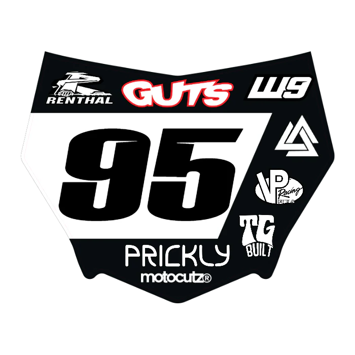 CUSTOM MOTOCUTZ FRONT PLATE DECAL