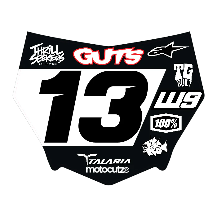 CUSTOM MOTOCUTZ FRONT PLATE DECAL
