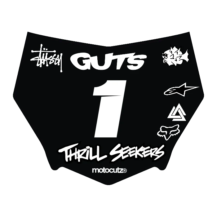 CUSTOM MOTOCUTZ FRONT PLATE DECAL