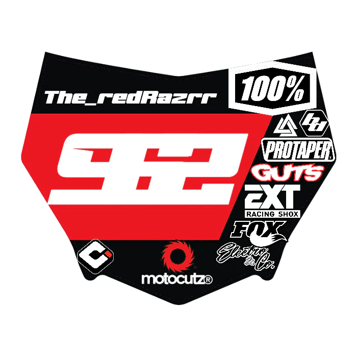 CUSTOM MOTOCUTZ FRONT PLATE DECAL