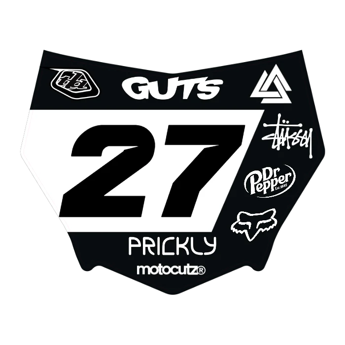 CUSTOM MOTOCUTZ FRONT PLATE DECAL