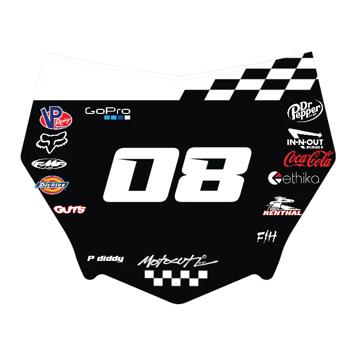 CUSTOM MOTOCUTZ FRONT PLATE DECAL