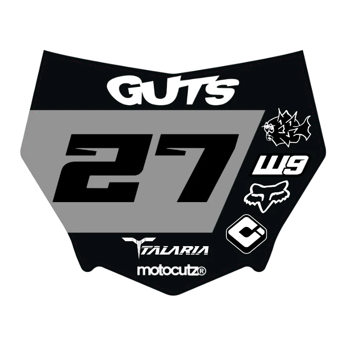 CUSTOM MOTOCUTZ FRONT PLATE DECAL