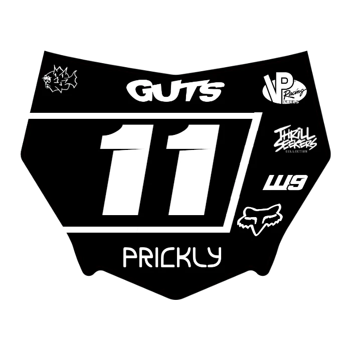 CUSTOM MOTOCUTZ FRONT PLATE DECAL
