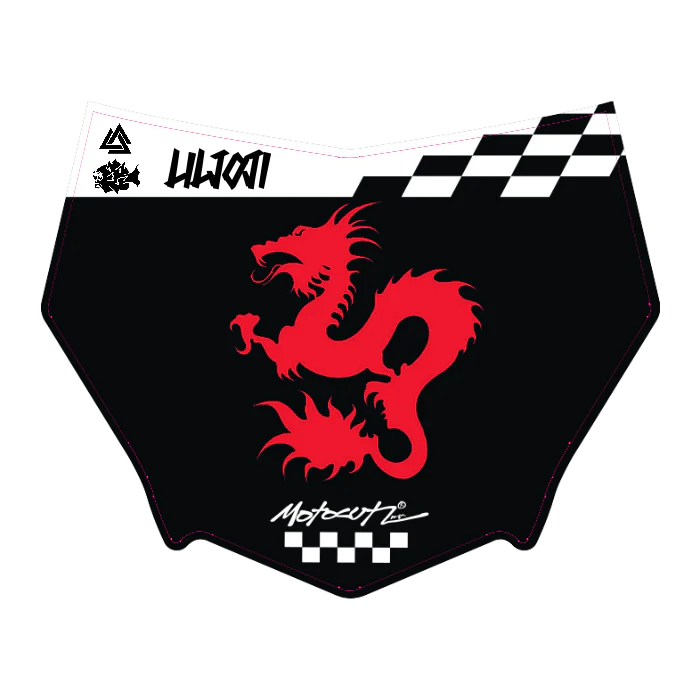 CUSTOM MOTOCUTZ FRONT PLATE DECAL