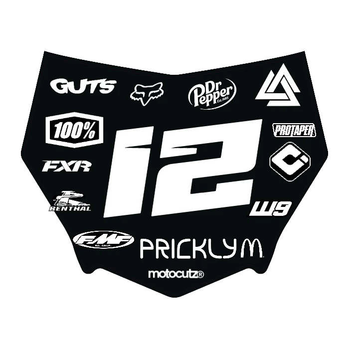 CUSTOM MOTOCUTZ FRONT PLATE DECAL