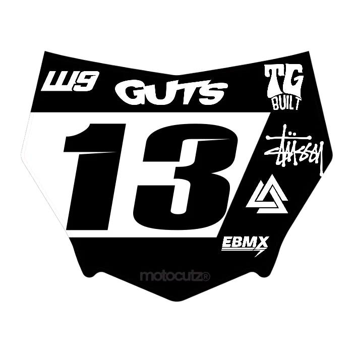 CUSTOM MOTOCUTZ FRONT PLATE DECAL