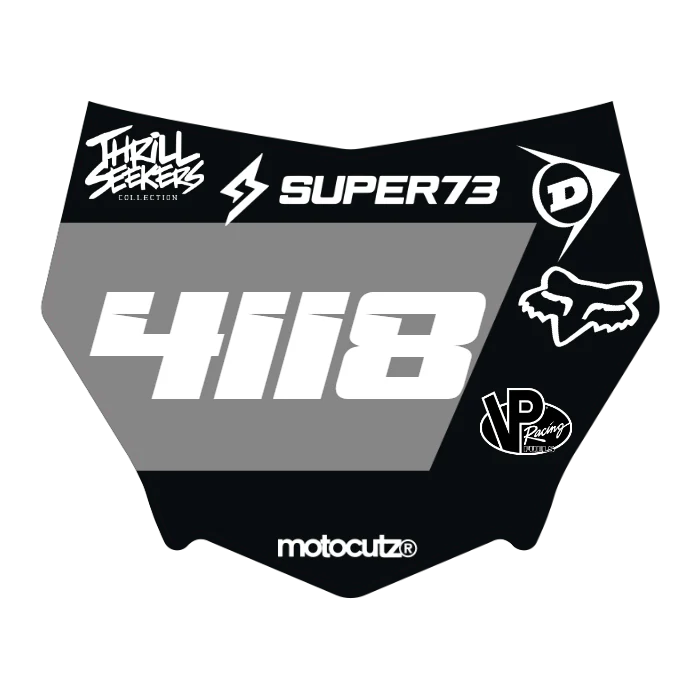 CUSTOM MOTOCUTZ FRONT PLATE DECAL