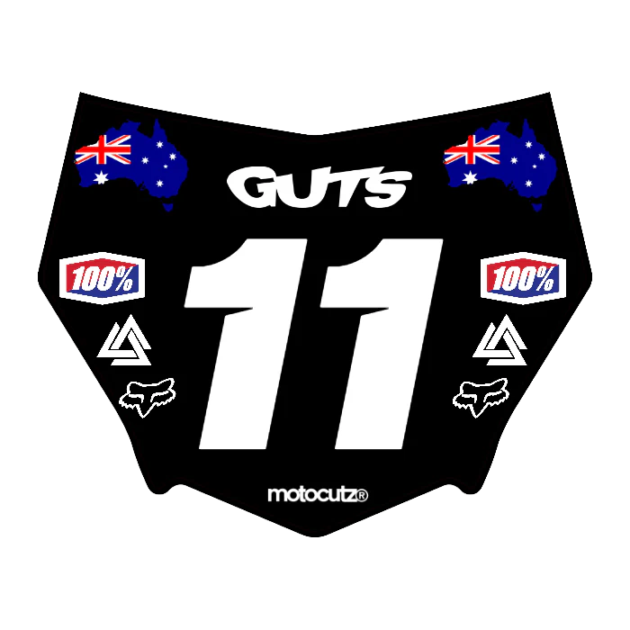 CUSTOM MOTOCUTZ FRONT PLATE DECAL