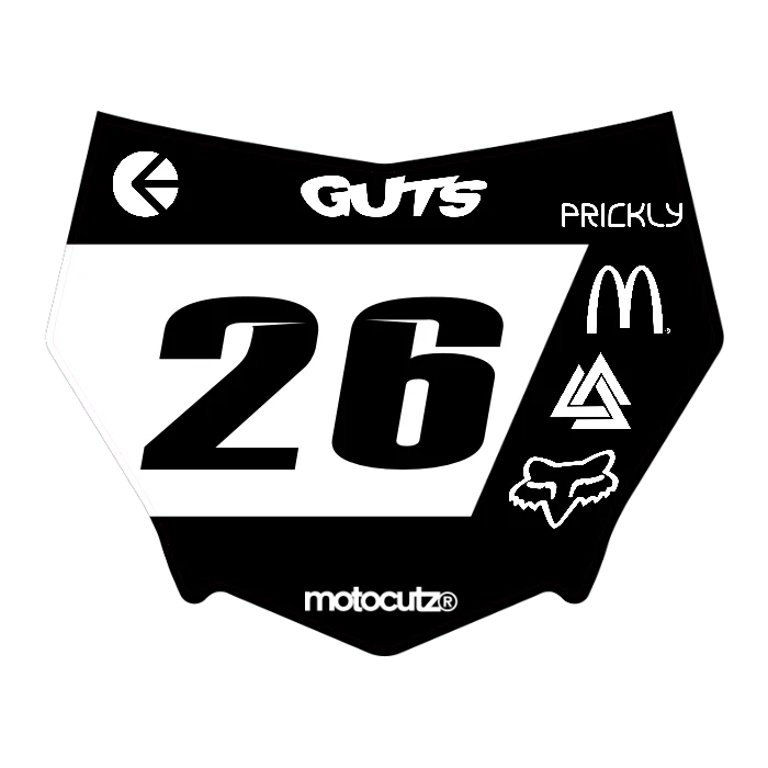CUSTOM MOTOCUTZ FRONT PLATE DECAL