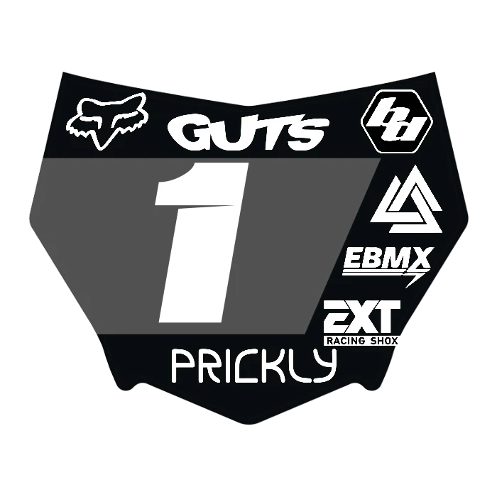 CUSTOM MOTOCUTZ FRONT PLATE DECAL