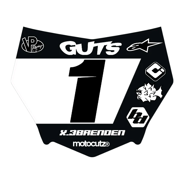 CUSTOM MOTOCUTZ FRONT PLATE DECAL