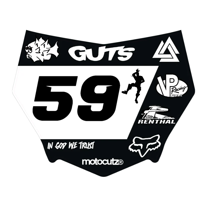 CUSTOM MOTOCUTZ FRONT PLATE DECAL