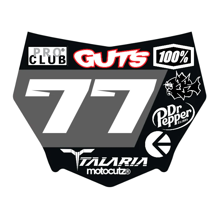 CUSTOM MOTOCUTZ FRONT PLATE DECAL