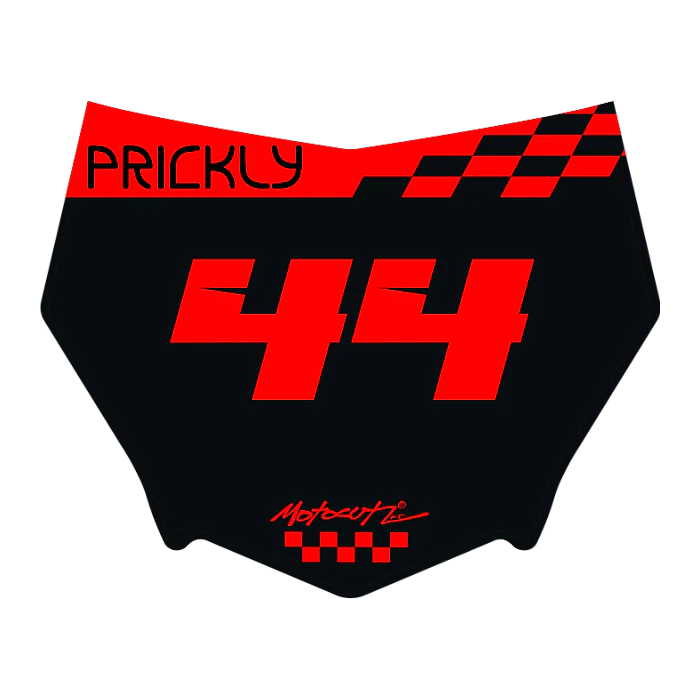 CUSTOM MOTOCUTZ FRONT PLATE DECAL