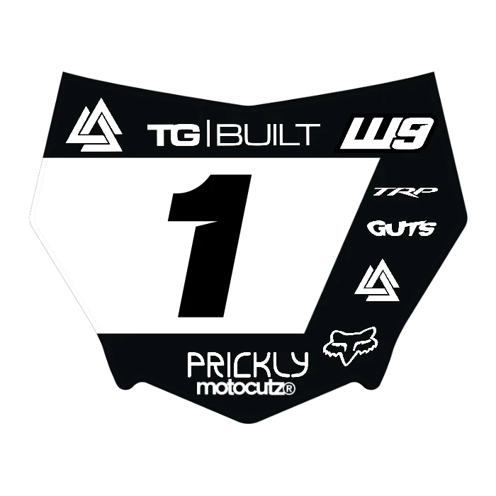 CUSTOM MOTOCUTZ FRONT PLATE DECAL