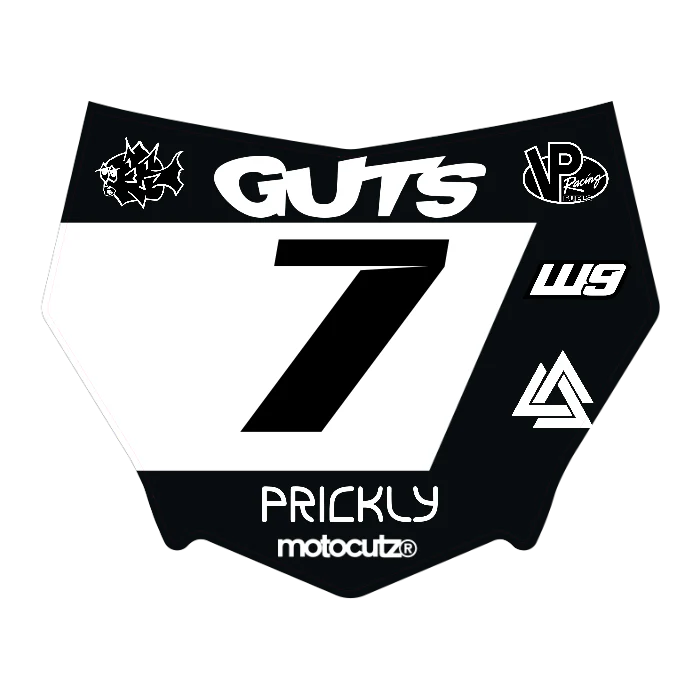 CUSTOM MOTOCUTZ FRONT PLATE DECAL