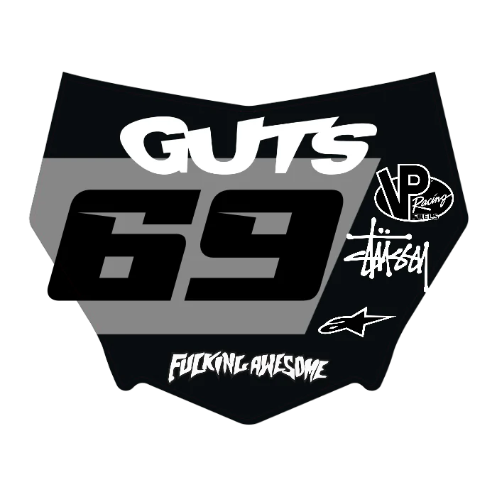 CUSTOM MOTOCUTZ FRONT PLATE DECAL