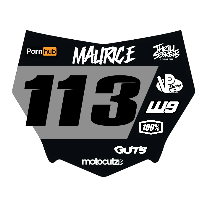 CUSTOM MOTOCUTZ FRONT PLATE DECAL