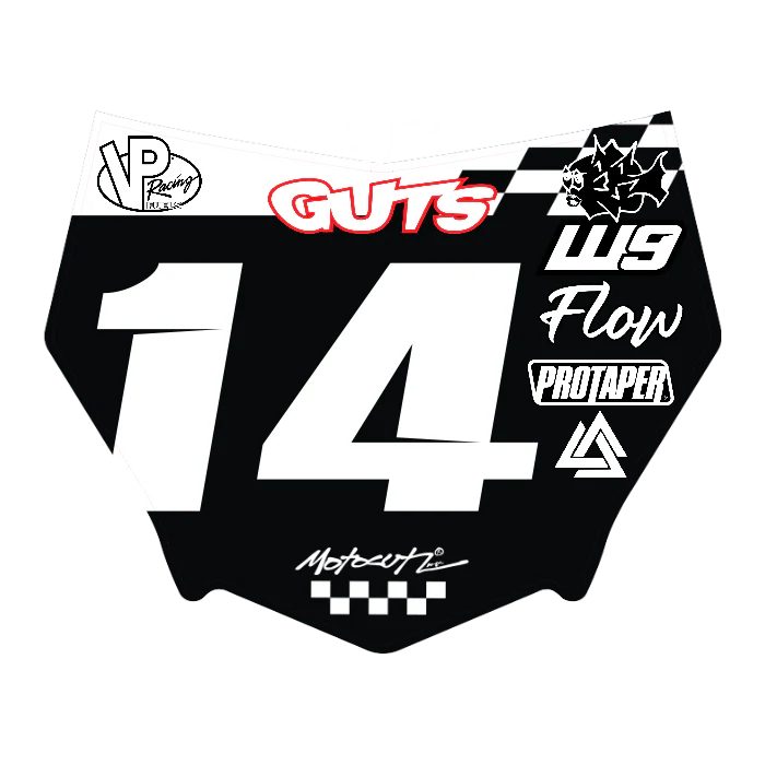 CUSTOM MOTOCUTZ FRONT PLATE DECAL