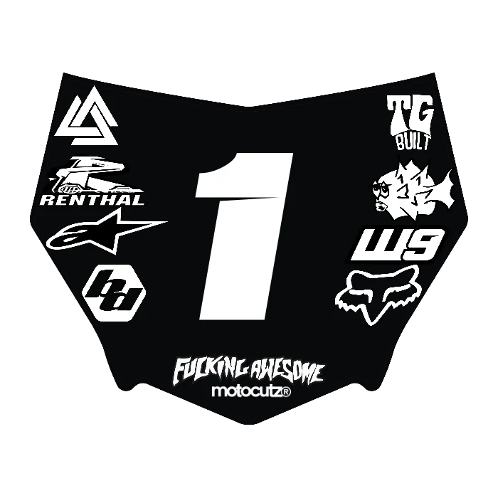 CUSTOM MOTOCUTZ FRONT PLATE DECAL