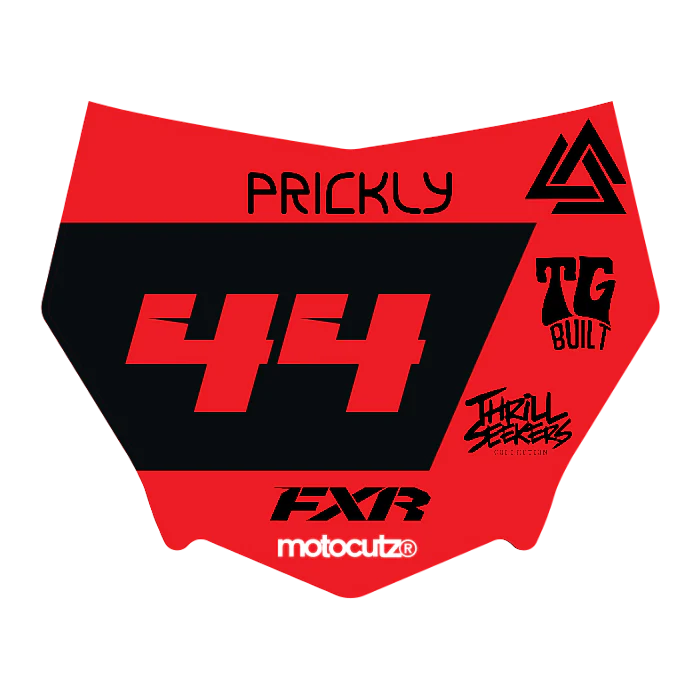 CUSTOM MOTOCUTZ FRONT PLATE DECAL