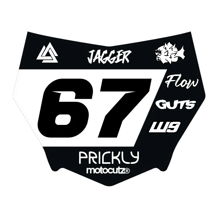 CUSTOM MOTOCUTZ FRONT PLATE DECAL