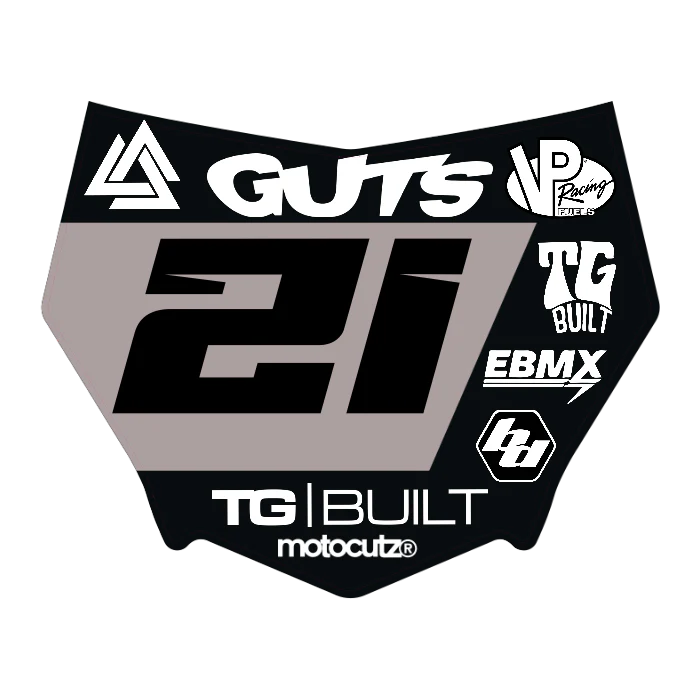 CUSTOM MOTOCUTZ FRONT PLATE DECAL