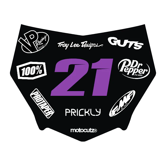 CUSTOM MOTOCUTZ FRONT PLATE DECAL