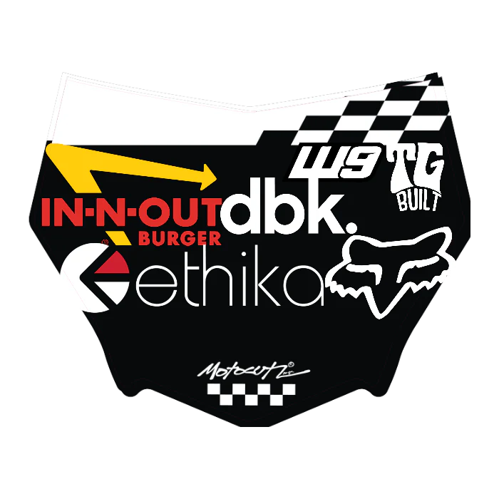 CUSTOM MOTOCUTZ FRONT PLATE DECAL