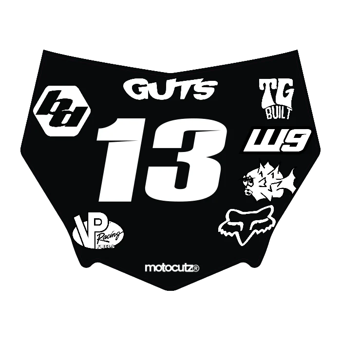 CUSTOM MOTOCUTZ FRONT PLATE DECAL