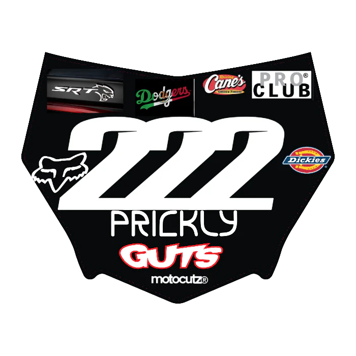CUSTOM MOTOCUTZ FRONT PLATE DECAL