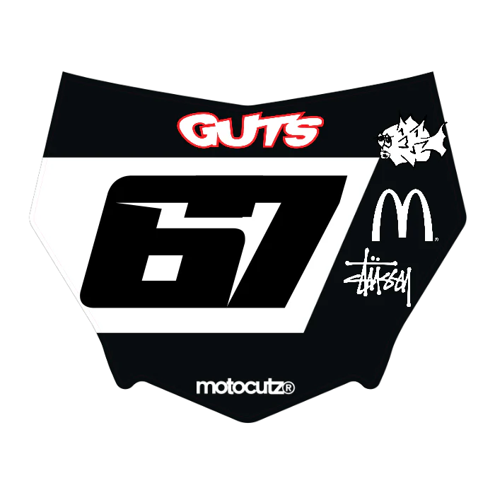 CUSTOM MOTOCUTZ FRONT PLATE DECAL