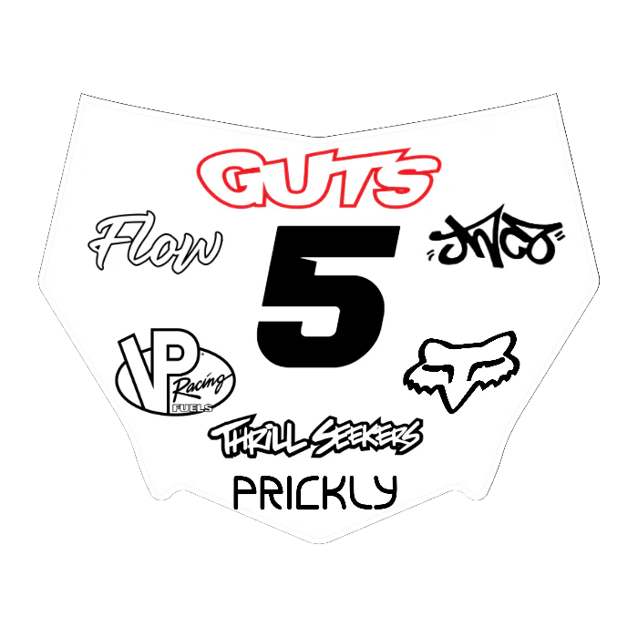 CUSTOM MOTOCUTZ FRONT PLATE DECAL