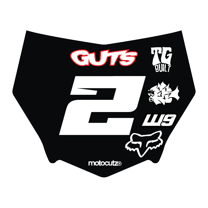 CUSTOM MOTOCUTZ FRONT PLATE DECAL