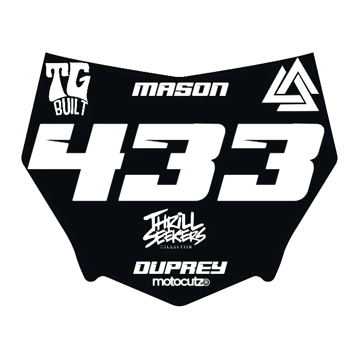 CUSTOM MOTOCUTZ FRONT PLATE DECAL