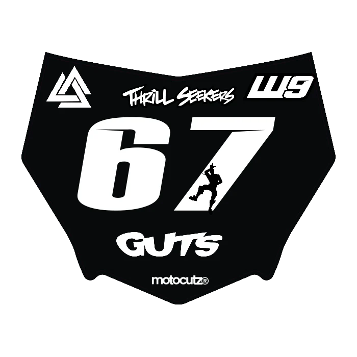 CUSTOM MOTOCUTZ FRONT PLATE DECAL
