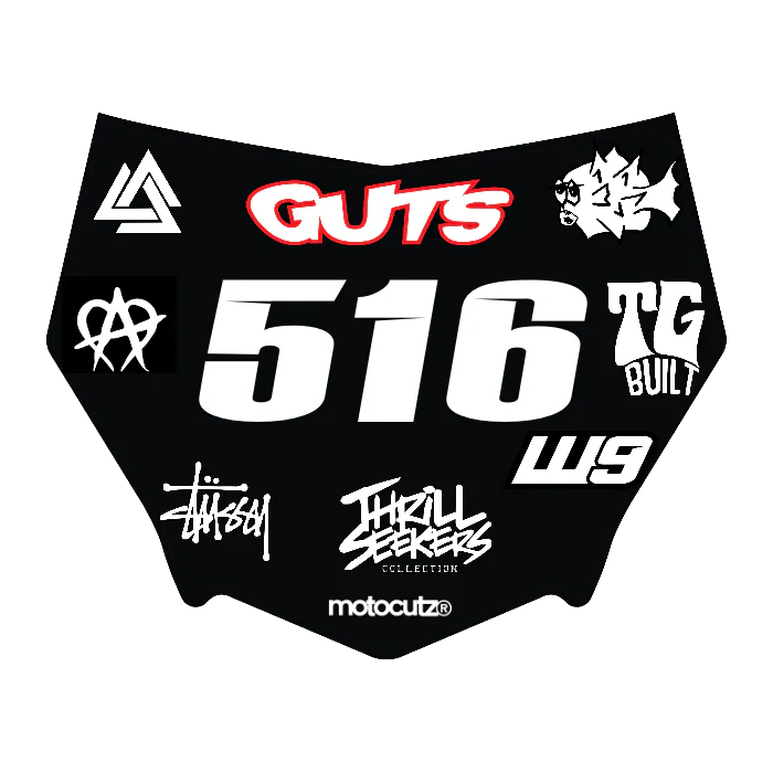CUSTOM MOTOCUTZ FRONT PLATE DECAL