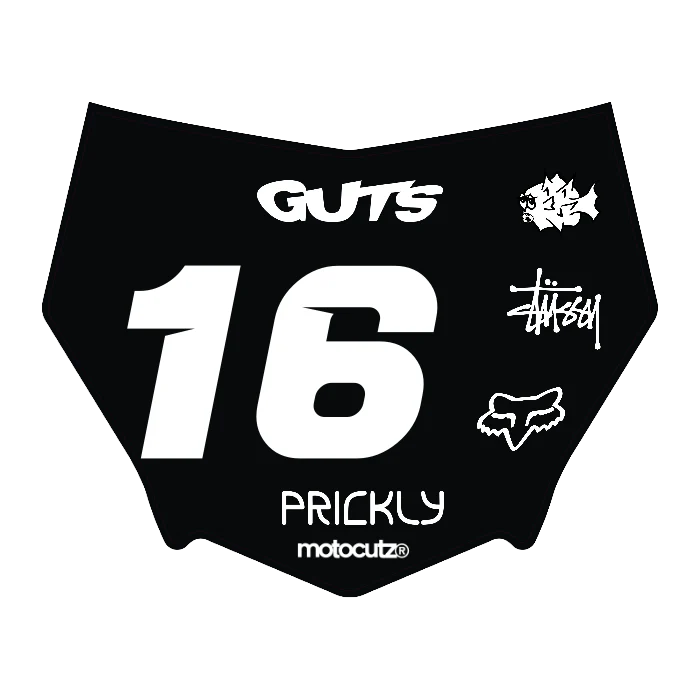 CUSTOM MOTOCUTZ FRONT PLATE DECAL