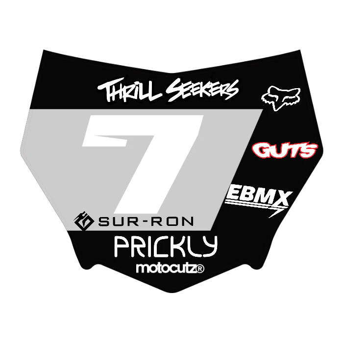 CUSTOM MOTOCUTZ FRONT PLATE DECAL