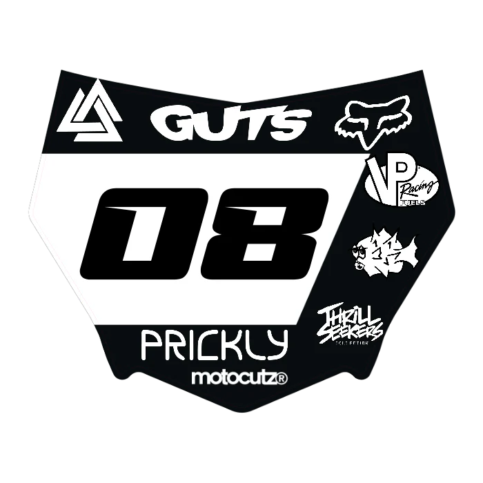 CUSTOM MOTOCUTZ FRONT PLATE DECAL