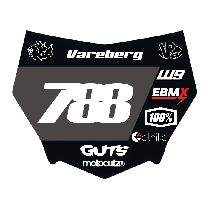 CUSTOM MOTOCUTZ FRONT PLATE DECAL