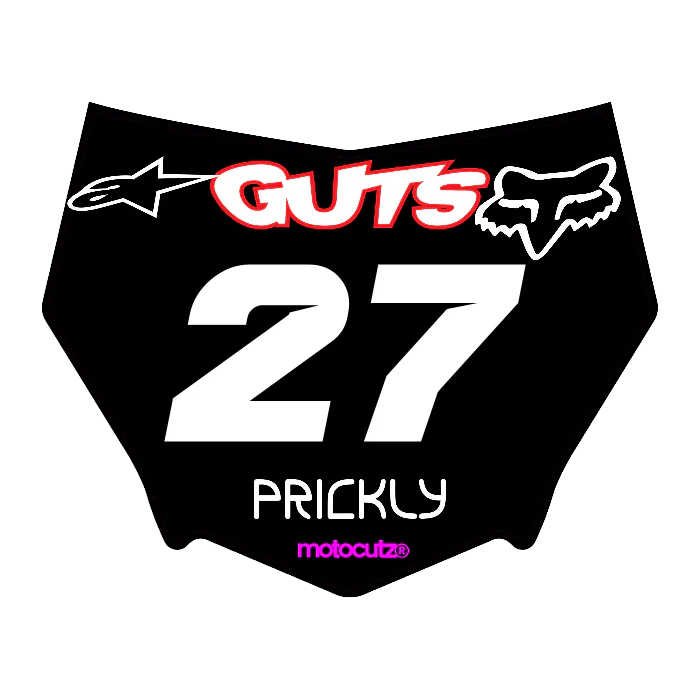 CUSTOM MOTOCUTZ FRONT PLATE DECAL